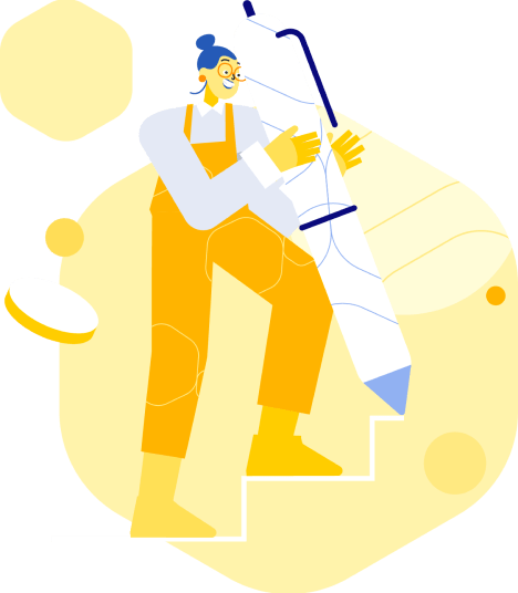 Tu-pones-las-reglas-Vee Ilustración con bolígrafo azul de Vee